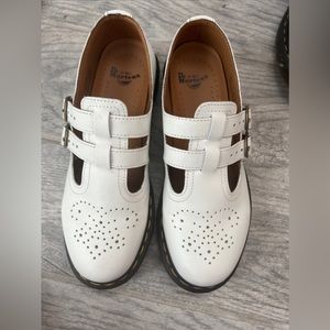 White Mary Janes size 8 brand new